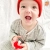 Gryzak logopedyczny Grzybek dla niemowląt na ząbkowanie RaZbaby 2 szuki czerwony i zielony
